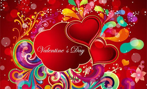 Heart Valentines Day Red Background